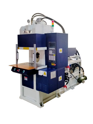 55 Ton Vertical Injection Molding Machine Untuk Kabel Daya dengan warna biru