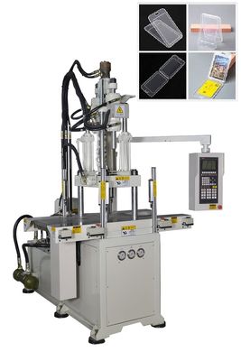 55 Ton Double Slide Vertical Injection Molding Machine Untuk Manufaktur Presisi