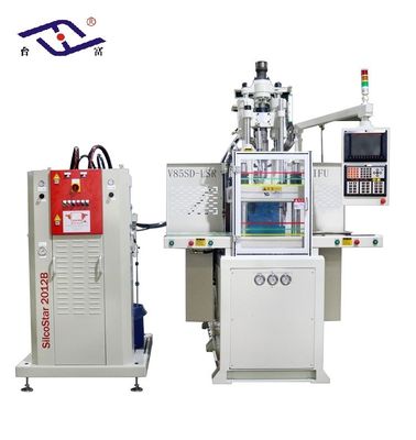 85 Ton Shoe Sole Making Machine Vertical Double Slide LSR Mesin Injeksi Cetakan