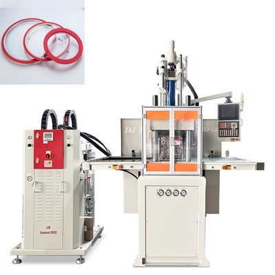 Double Slide LSR Silicone Vertical Injection Molding Machine Untuk Silicone Ring