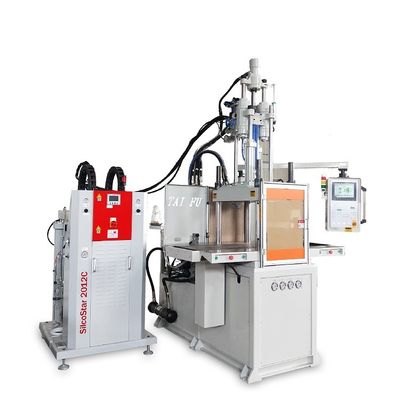 Double Slide LSR Vertical Injection Moulding Machine Membuat Cetakan Kubu Es Silikon