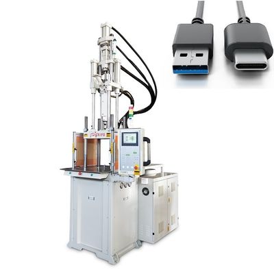 55 Ton Vertical Injection Molding Machine untuk Kabel Data dengan Kecepatan Tinggi