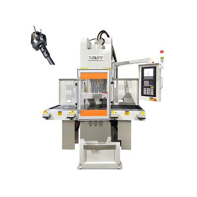 85 Ton Double Slide Power Cord Vertical Injection Molding Machine Untuk Membuat Plug