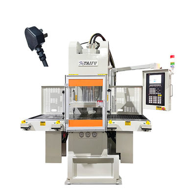 Efisiensi Tinggi Double Slide Power Cord Vertical Injection Molding Machine Untuk Plug