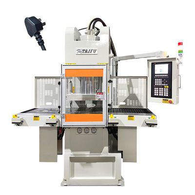 Efisiensi Tinggi Double Slide Power Cord Vertical Injection Molding Machine Untuk Plug