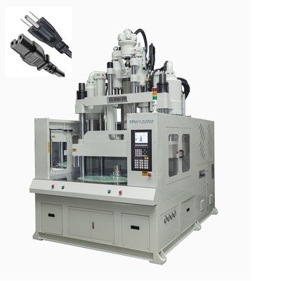 120 Ton Low Workbench Rotary Table Vertical Injection Molding Machine Untuk Membuat Kabel Daya AC