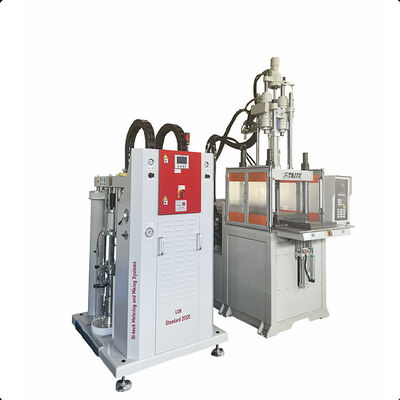 85 Ton Double Slide Vertical Injection Molding Machine Untuk Membuat Tray Es Silikon