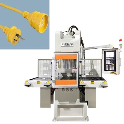 85 Ton Power Cord Vertical Injection Molding Machine dengan Slide Ganda Untuk Membuat Plug